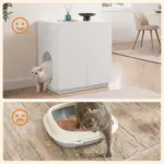 Loft Cat Litter Cabinet, White - Image 5