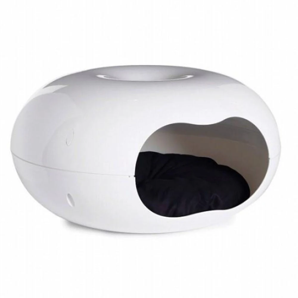 10_e557552c-03bd-4d77-9686-ec3ecf1ab19b_2000x.webp Moderna Donut Cat Cave, Plastic Bed for Cats & Small Dogs - Image 1
