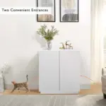 Loft Cat Litter Cabinet, White - Image 2