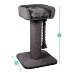 High Bed Scratching Post for Large Cats, Charcoal - Image 5