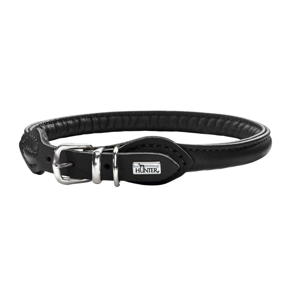 44_5b7363c0-f6c9-4a52-953f-8a440b235bd4_2000x.webp Hunter Rolled Soft Leather Dog Collar, Black - Image 1