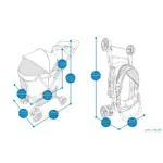 Ibiyaya Easy Strolling Pet Buggy Pram, Simple Grey - Image 9