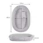 Comfort Plus Human Dog Bed, Light Grey - Image 3