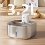 Cordless Sensor Pet Water Fountain, Stainless Steel - Image 3