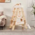 Pyramid Wooden Cat Tree - Image 3