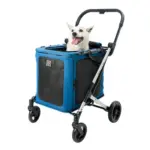 Ibiyaya BigBuddy Pet Stroller and Crate Combo, Crystal Teal - Image 10