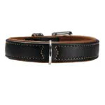 Hunter Canadian Elk Leather Dog Collar, Black