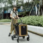 Ibiyaya BigBuddy Pet Stroller and Crate Combo, Camel - Image 8