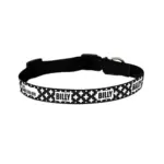 Personalised Dog Collar - Monochrome Cross