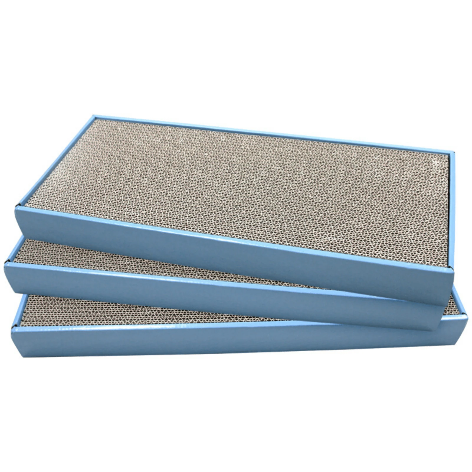 cat cardboard box scratcher pads three pack