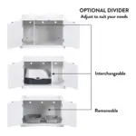 Cleo Cat Litter Cabinet, White - Image 10