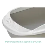 Moderna Mega Step Cat Litter Tray, Warm Grey - Image 4