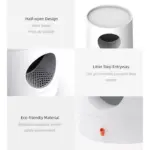 Mayitwill Cat Castle Semi Closed Litter Box, White - Image 10